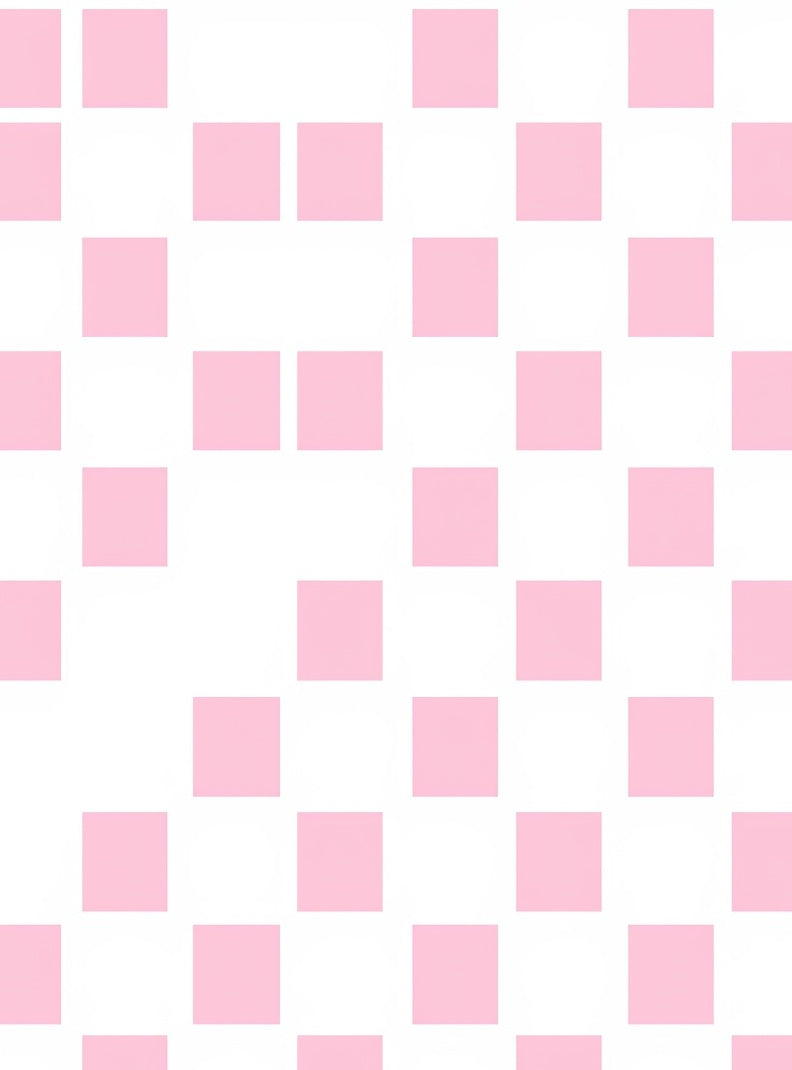 Soft Pink Square Pattern Design Rug