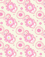 Charming Pink Floral Pattern Design Rug