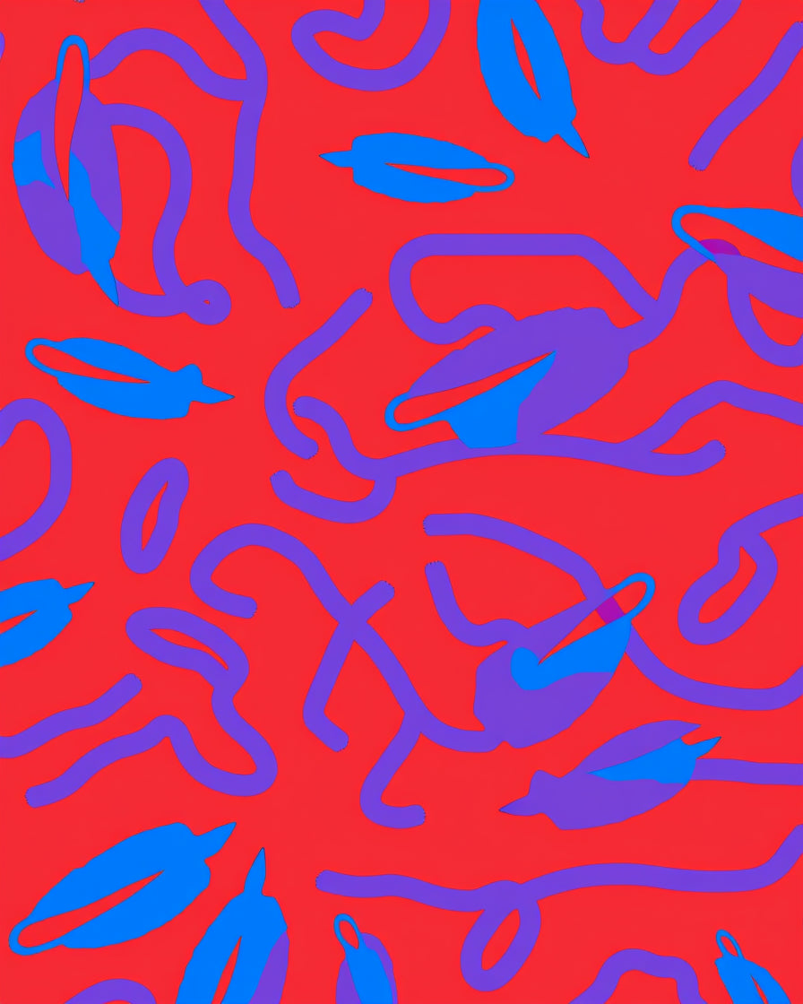 Abstract Purple Blue Swirls Rug