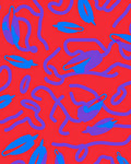 Abstract Purple Blue Swirls Rug
