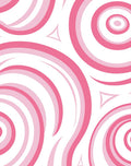 Pink Swirls Curves Pattern Design Rug