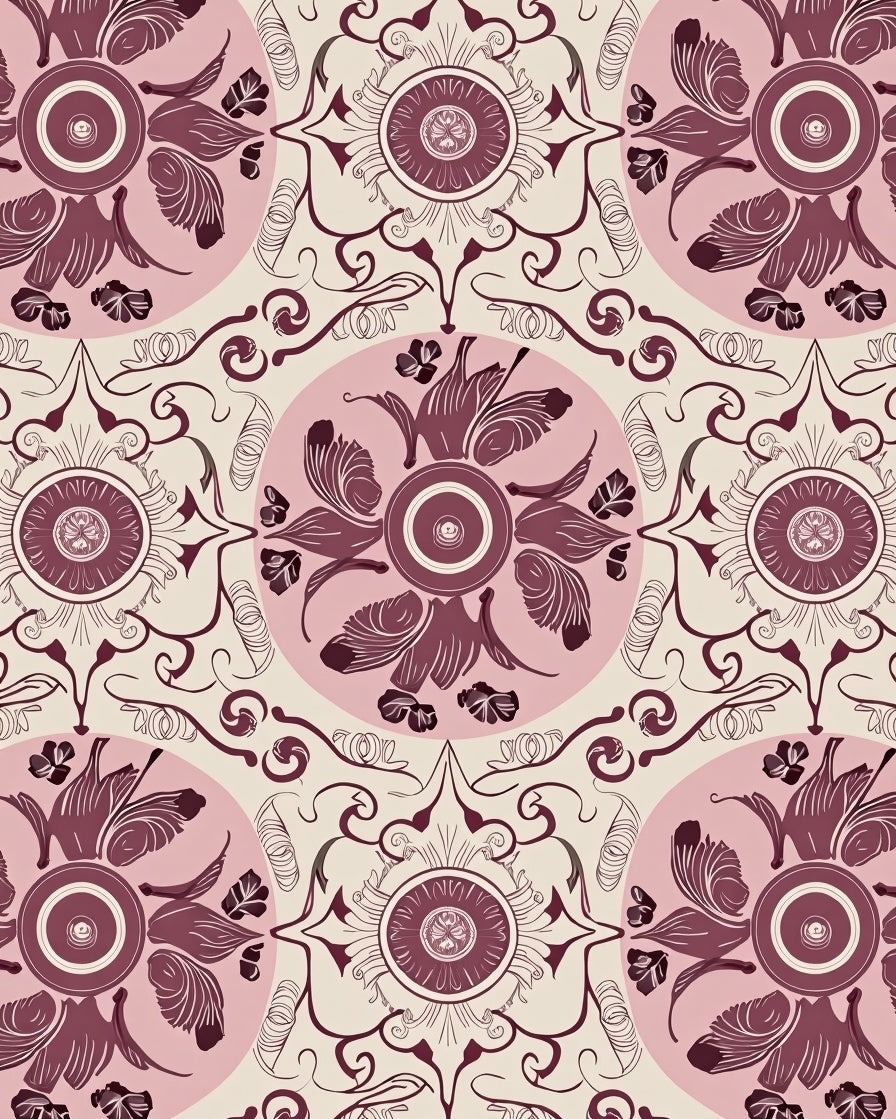Artistic Floral Medallion Pattern Rug