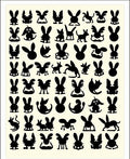 Whimsical Bunny Silhouette Collection Rug