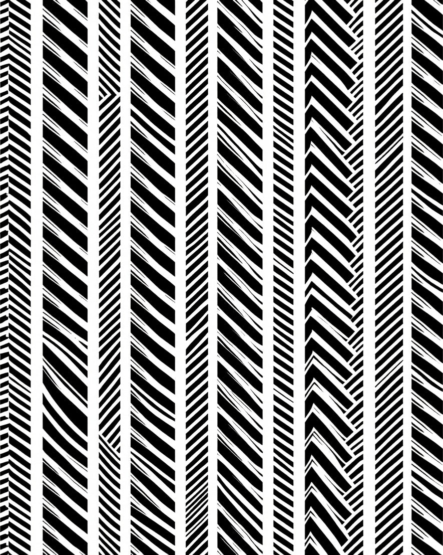 Bold Black White Vertical Stripe Pattern Rug