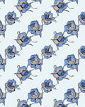 Blue Rose Abstract Pattern Design Rug