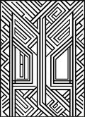 Striking geometric lines pattern Rug
