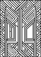 Striking geometric lines pattern Rug