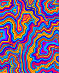 Vibrant Abstract Swirl Pattern Rug