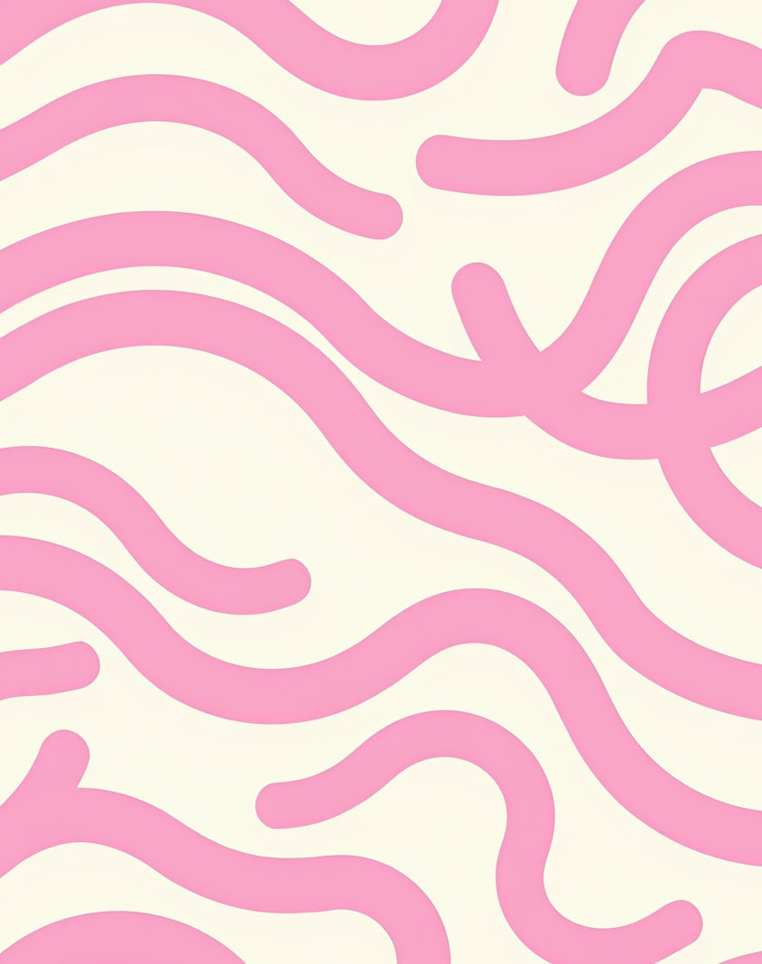 Soft Pink Organic Swirl Rug
