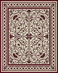 Elegant Floral Scrollwork Pattern Rug