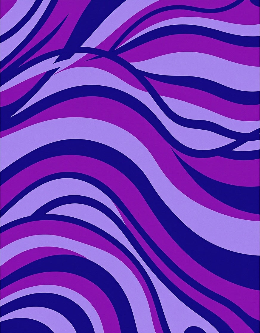 Bold Purple Wave Pattern Rug