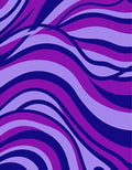 Bold Purple Wave Pattern Rug