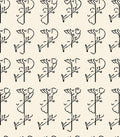 Minimalist Botanical Outline Pattern Rug