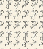 Minimalist Botanical Outline Pattern Rug
