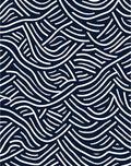 Abstract Wavy Line Pattern Rug