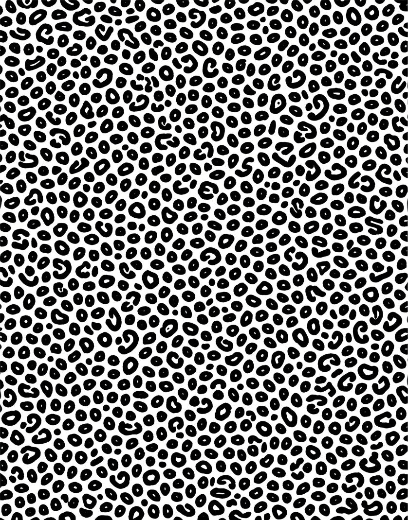 Abstract Black White Spots Graphic Rug