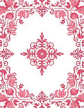 Crimson Floral Medallion Arrangement Rug