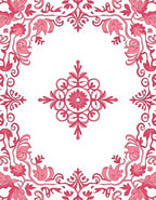 Crimson Floral Medallion Arrangement Rug
