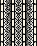 Black Intricate Paisley Stripes Rug