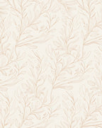 Delicate Botanical Outline Cream Rug
