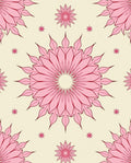 Pink Floral Mandala Pattern Rug