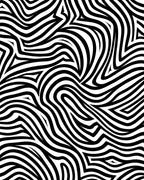 Bold Black White Abstract Waves Rug