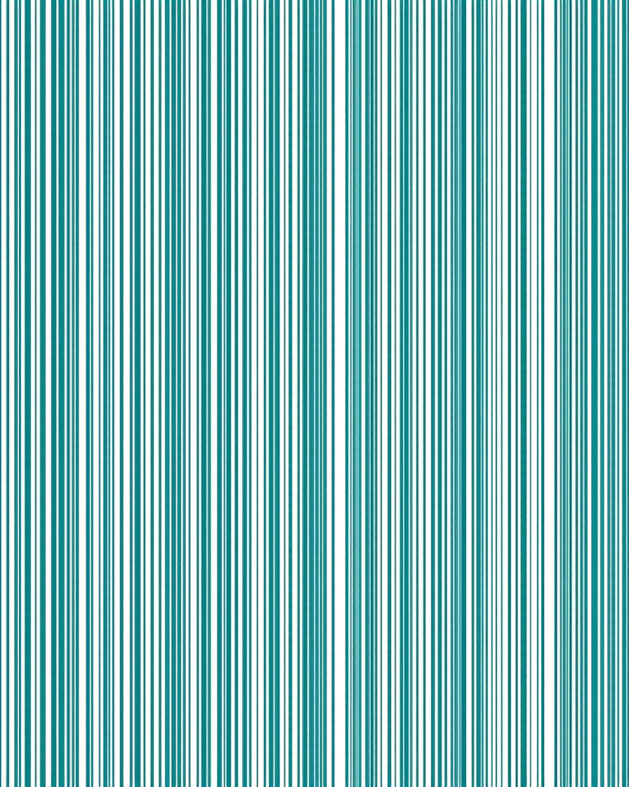 Classic Teal White Stripe Pattern Rug