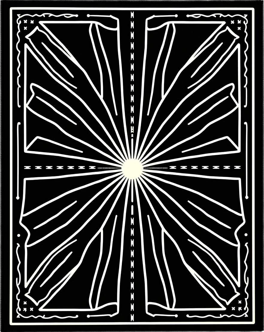 Sunburst Geometric Abstract Design Rug