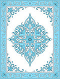 Exquisite Light Blue Floral Medallion Rug