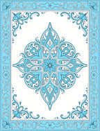 Exquisite Light Blue Floral Medallion Rug