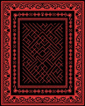 Abstract Geometric Labyrinth Design Rug