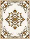 Ornate Floral Vintage Pattern Rug