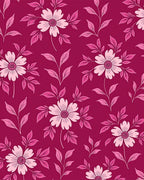 Vibrant Pink Floral Pattern Design Rug