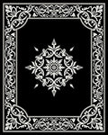 White Arabesque Floral Frame Rug