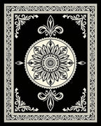 Ornate Floral Inlay Design Rug