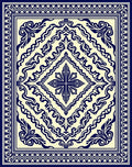 Classic Floral Scrollwork Medallion Design Rug