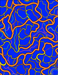 Vibrant Abstract Organic Pathway Rug