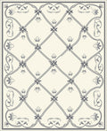 Elegant Floral Lattice Face Pattern Rug