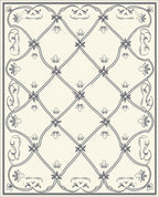 Elegant Floral Lattice Face Pattern Rug