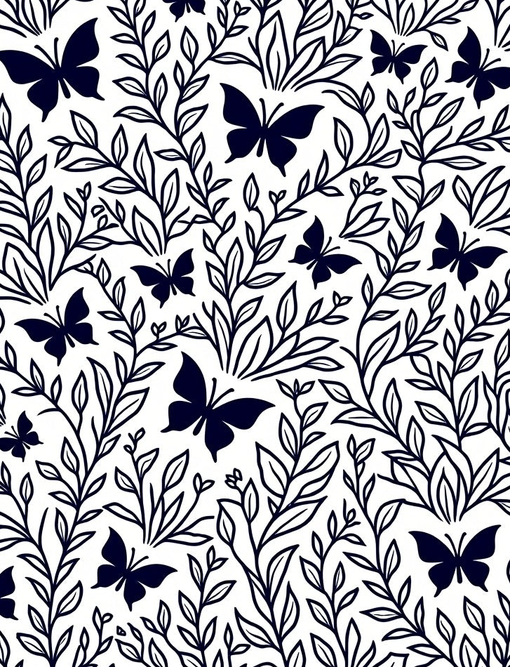 Classic Butterfly Vine Design Rug