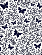Classic Butterfly Vine Design Rug