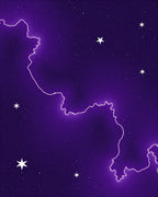 Cosmic Space Lightning Star Pattern Rug