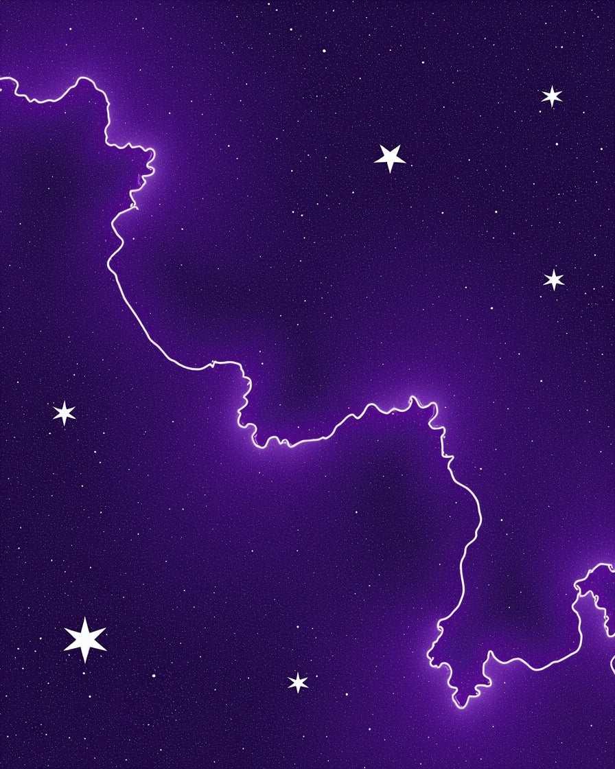 Cosmic Space Lightning Star Pattern Rug