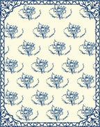 Classic Floral Pattern with Decorative Border Rug