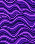Abstract Purple Wave Pattern Rug