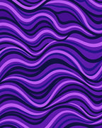 Abstract Purple Wave Pattern Rug