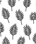 Tropical Leaf Outline Pattern Rug