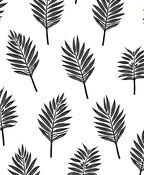 Tropical Leaf Outline Pattern Rug