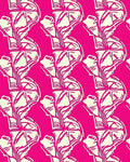 Vibrant Pink Abstract Organic Repetition Rug