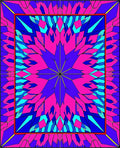 Vivid Geometric Starburst Pattern Rug
